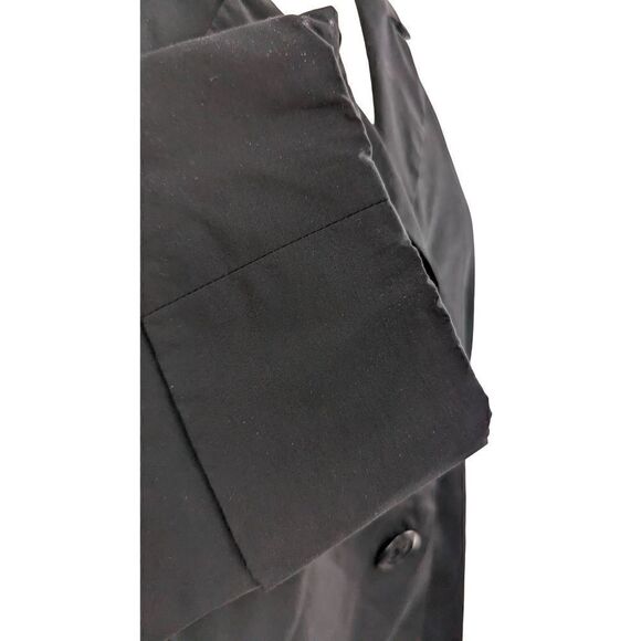 Faconnable Women Black Button-Up Long Sleeve Water Resistant Jacket Size Large - Picture 6 of 13